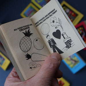 Very Rare Set of MURRAY'S My Learn and Know Books (Treasure Hour). 12 Miniature Books in the Rare Box Shaped Like a Mid Century School Room