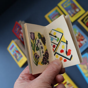 Very Rare Set of MURRAY'S My Learn and Know Books (Treasure Hour). 12 Miniature Books in the Rare Box Shaped Like a Mid Century School Room