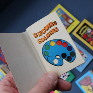 Very Rare Set of MURRAY'S My Learn and Know Books (Treasure Hour). 12 Miniature Books in the Rare Box Shaped Like a Mid Century School Room