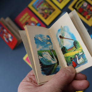 Very Rare Set of MURRAY'S My Learn and Know Books (Treasure Hour). 12 Miniature Books in the Rare Box Shaped Like a Mid Century School Room
