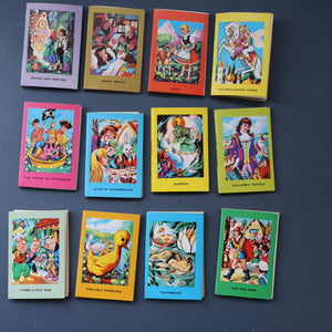 Very Rare Set of MURRAY'S Classic Fairy Tales (Treasure Hour). 12 Miniature Books in the Rare Box Shaped Like a Victorian Bookshop