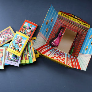Very Rare Set of MURRAY'S Classic Fairy Tales (Treasure Hour). 12 Miniature Books in the Rare Box Shaped Like a Victorian Bookshop