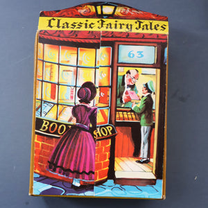 Very Rare Set of MURRAY'S Classic Fairy Tales (Treasure Hour). 12 Miniature Books in the Rare Box Shaped Like a Victorian Bookshop
