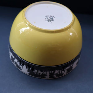 Vintage 1930s ART DECO Foley China SILHOUETTE Pattern Open Sugar Bowl