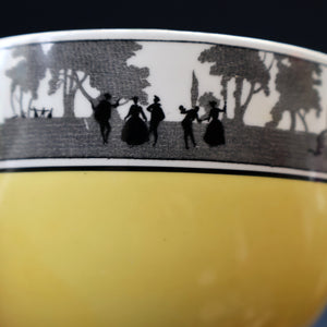 Vintage 1930s ART DECO Foley China SILHOUETTE Pattern Open Sugar Bowl