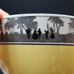 Vintage 1930s ART DECO Foley China SILHOUETTE Pattern Open Sugar Bowl