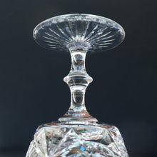 Load image into Gallery viewer, EDINBURGH CRYSTAL. Set of FOUR Champagne Coupes / Tall Sherbet Glasses. STAR OF EDINBURGH Pattern: 5 1/8 inches 

