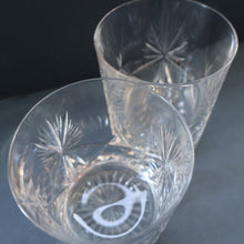 Load image into Gallery viewer, PAIR of Vintage Edinburgh Crystal Larger Old Fashioned Whisky Tumblers. STAR OF EDINBURGH. 3 1/2 inches
