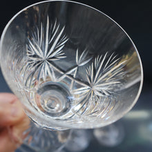 Load image into Gallery viewer, 
PAIR of Vintage 1960s Edinburgh Port or Sherry Glasses. STAR OF EDINBURGH Pattern. 5 inches 

