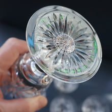 Load image into Gallery viewer, PAIR of Vintage 1960s Edinburgh Port or Sherry Glasses. STAR OF EDINBURGH Pattern. 5 inches
