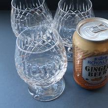 Load image into Gallery viewer, EDINBURGH CRYSTAL. THREE Large Brandy Glasses. Appin Pattern. 4 1/2 inches

