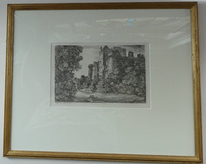 Antique Scottish Etching. John Clerk of Eldin Craigmillar Carse 1776 Framed