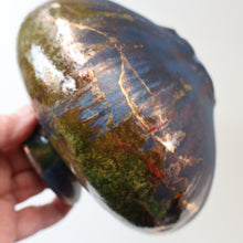 Load image into Gallery viewer, STUDIO POTTERY. Collectable 1980s Squat Vase with Stunning Lustre Glazes by Tony Laverick (b.1961). SIGNED
