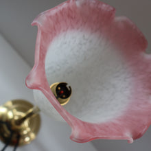 Load image into Gallery viewer, Stylish 1920s / 1930s Decorative Brass Table Lamp with Glass Shade. Re-wired
