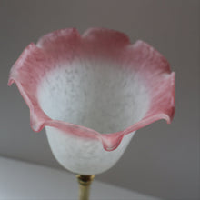 Load image into Gallery viewer, Stylish 1920s / 1930s Decorative Brass Table Lamp with Glass Shade. Re-wired

