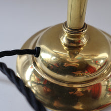 Load image into Gallery viewer, Stylish 1920s / 1930s Decorative Brass Table Lamp with Glass Shade. Re-wired
