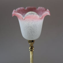 Load image into Gallery viewer, Stylish 1920s / 1930s Decorative Brass Table Lamp with Glass Shade. Re-wired
