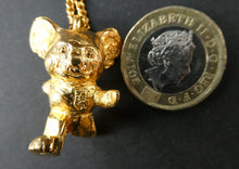 Load image into Gallery viewer, 1980s Austriallian Team Official Mascot. Willy the Koala Gold Necklace
