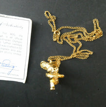 Load image into Gallery viewer, 1980s OLYMPICS COLLECTABLE. 22 CT Gold Plated &quot;Willy the Koala&quot; Mascot Pendant and Chain

