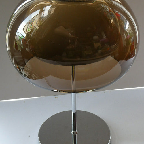 1970s Space Age GUZZINI STYLE Table Lamp with Double Skinned Ball Shade  (A)