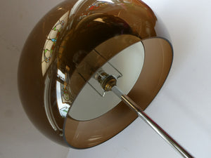 Vintage 1970s Space Age GUZZINI STYLE Table Lamp with Double Skinned Ball Shade  (A)