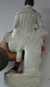 Large Staffordshire Flatback Figurine of the Scottish Poet Robert Burns