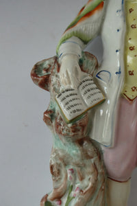 Large Staffordshire Flatback Figurine of the Scottish Poet Robert Burns