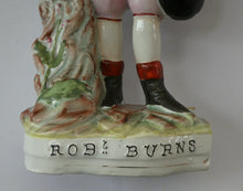 Load image into Gallery viewer, Large Staffordshire Flatback Figurine of the Scottish Poet Robert Burns
