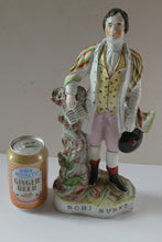 Load image into Gallery viewer, Large Staffordshire Flatback Figurine of the Scottish Poet Robert Burns
