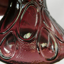 Load image into Gallery viewer, Antique Purple Glass Oil Lamp Complete. Possibly American. Signed MR
