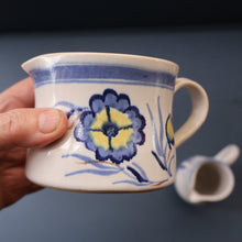 Load image into Gallery viewer, SCOTTISH POTTERY: 1960s BUCHAN Stoneware Two Jugs and One Small Platter. ALPINE Pattern
