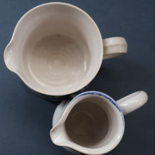 Load image into Gallery viewer, SCOTTISH POTTERY: 1960s BUCHAN Stoneware Two Jugs and One Small Platter. ALPINE Pattern
