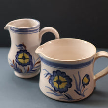 Load image into Gallery viewer, SCOTTISH POTTERY: 1960s BUCHAN Stoneware Two Jugs and One Small Platter. ALPINE Pattern
