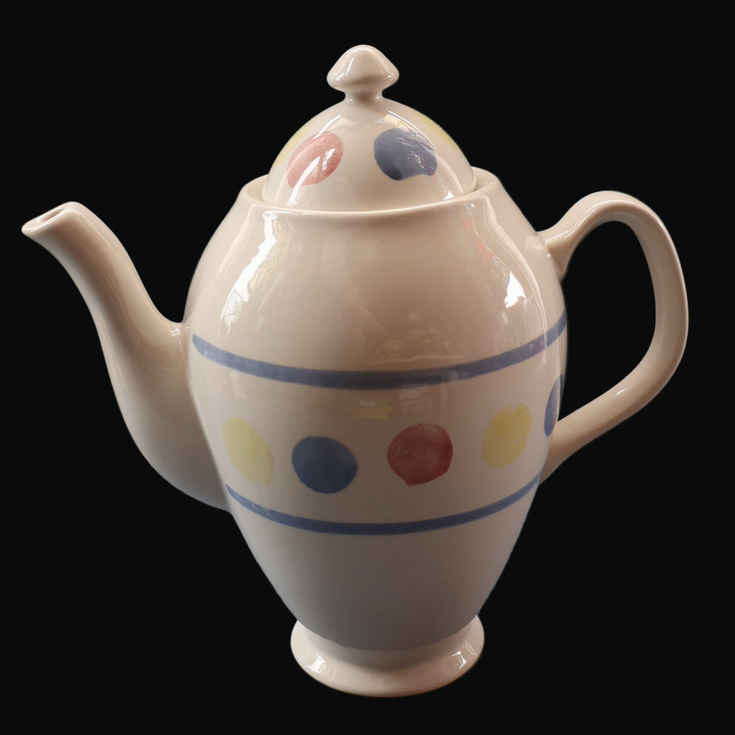 SCOTTISH POTTERY. Rare 1980s Buchan Pottery Coffee Pot. Decorated with the Rare 