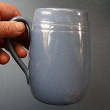 Load image into Gallery viewer, SCOTTISH POTTERY. PAIR of Large 1950s Buchan Plain French Blue Stoneware Tankard Shape Mugs. Each 5 inches in height
