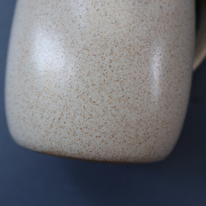 SCOTTISH POTTERY. Set of Four Large 1950s Buchan Plain Oatmeal Stoneware Tankard Shape Mugs. Each 5 inches in height
