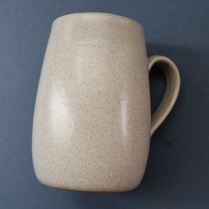 SCOTTISH POTTERY. Set of Four Large 1950s Buchan Plain Oatmeal Stoneware Tankard Shape Mugs. Each 5 inches in height