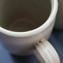 Load image into Gallery viewer, SCOTTISH POTTERY. Set of Four Large 1950s Buchan Plain Oatmeal Stoneware Tankard Shape Mugs. Each 5 inches in height
