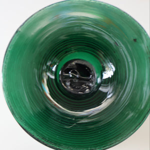 SINGLE Small Bristol Green 18th Century Hand-Blown Glass Roemer. 4 1/2 inches high
