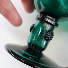 Load image into Gallery viewer, Antique Pair of Small Bristol Green 18th Century Hand-Blown Glass Roemers
