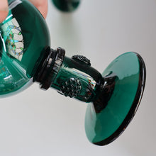 Load image into Gallery viewer, Antique Pair of Small Bristol Green 18th Century Hand-Blown Glass Roemers
