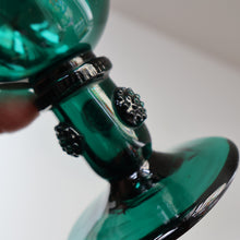 Load image into Gallery viewer, Antique Pair of Small Bristol Green 18th Century Hand-Blown Glass Roemers
