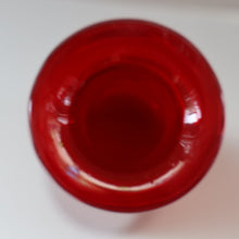 Load image into Gallery viewer, Ruby Red Glass GENIE Vase with Original Hollow Pointed Hand Blown Stopper 
