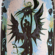 Load image into Gallery viewer, Collectable LARGE 1960s CORNISH Pottery Oblong Platter by Celtic Pottery (Newlyn) Phoenix Design. Height: 14 inches
