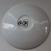 Load image into Gallery viewer, CAROL CUTLER. 1960s Orange POOLE Delphis Small Plate.  Fantastic Abstract Design. 5 inches
