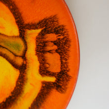 Load image into Gallery viewer, CAROL CUTLER. 1960s Orange POOLE Delphis Small Plate.  Fantastic Abstract Design. 5 inches
