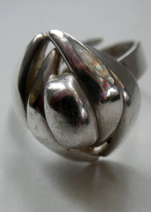 1960s GERMAN Silver Ring. Possibly designed by Franz Scheurle. UK Size S