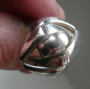 1960s GERMAN Silver Ring. Possibly designed by Franz Scheurle. UK Size S