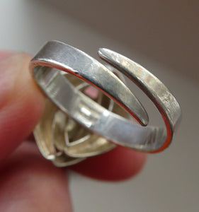 1960s GERMAN Silver Ring. Possibly designed by Franz Scheurle. UK Size S