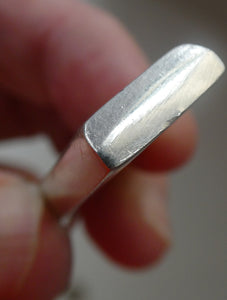 1970s Vintage "RC" Sterling Silver Ingot PENDANT & Heavy Rolo CHAIN. Hallmarked Sheffield 1978
